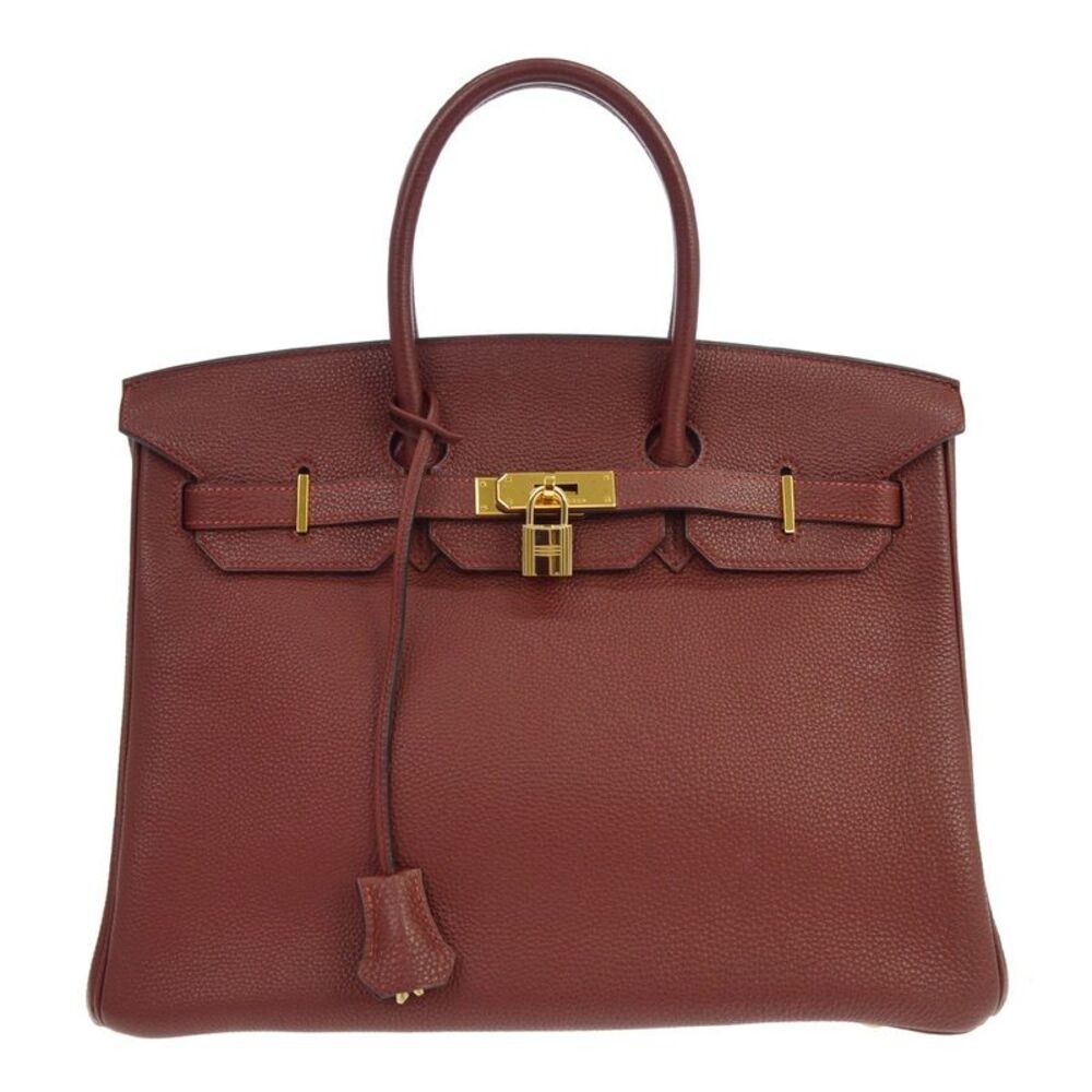 Hermes Birkin Red Togo With Gold Hardware Red Leather Handbag